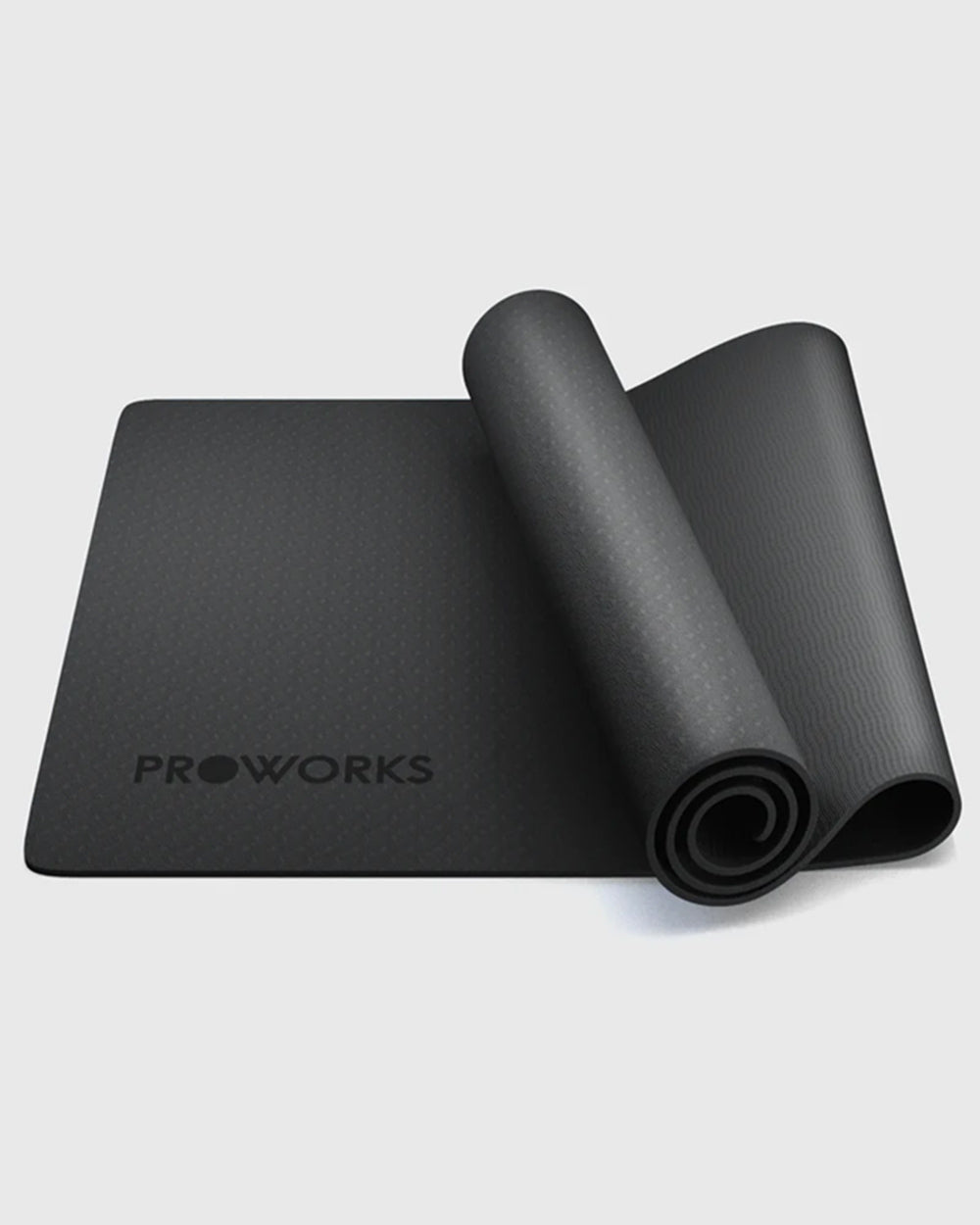 Proworks Yoga Matt Non Slip with Carry Strap Black 183x58cm