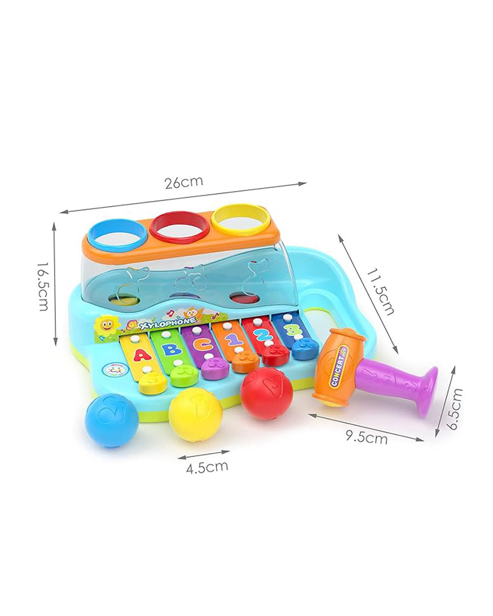 Play Pride Early Education Pop n Play 2 in 1  Xylophone Pound Ball