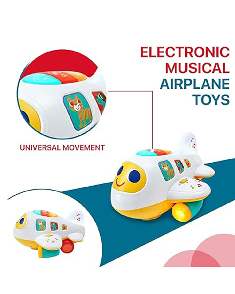 Play Pride Early Education Light Sound Musical Aeroplane 12m+