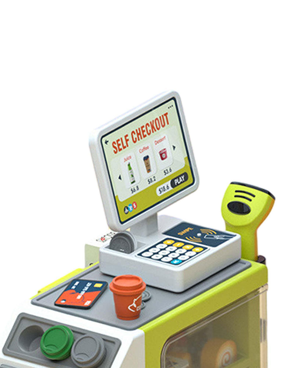 Childrens Supermarket Cash Register  48pcs Playset 3+