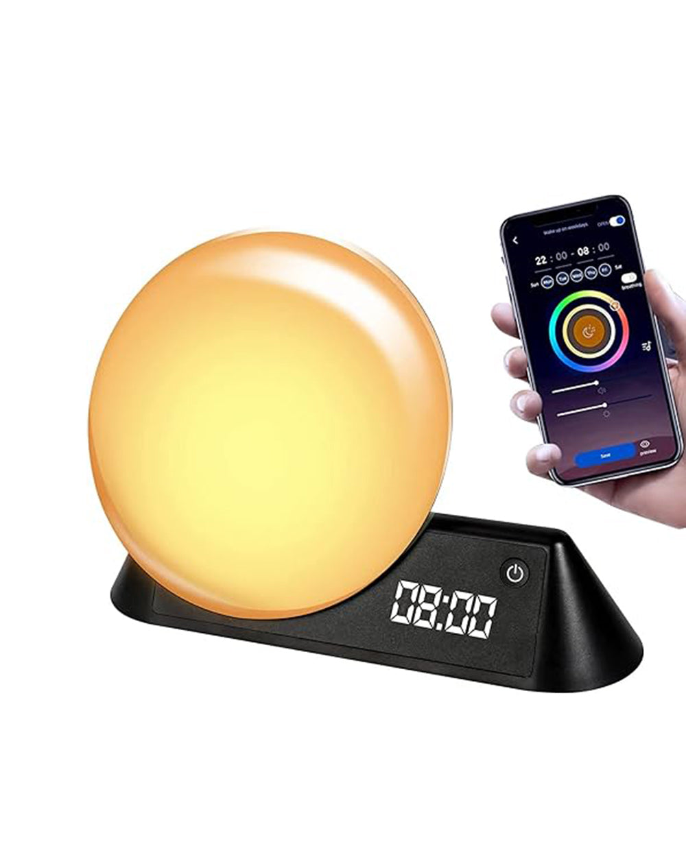 Sunrise Smart Wake Up Light Digital Alarm Clock