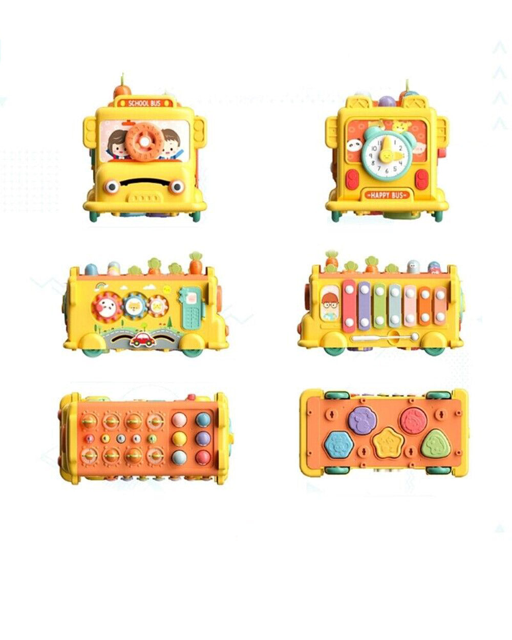 Multifunctional Activity School Bus Eductional Toy 18 mth