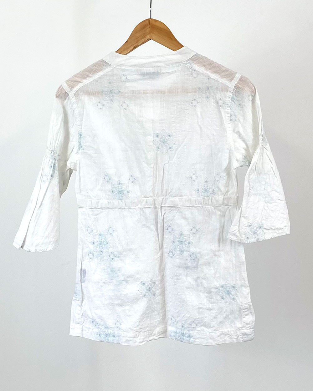 Fat Face White Embroidery Blouse Size 8