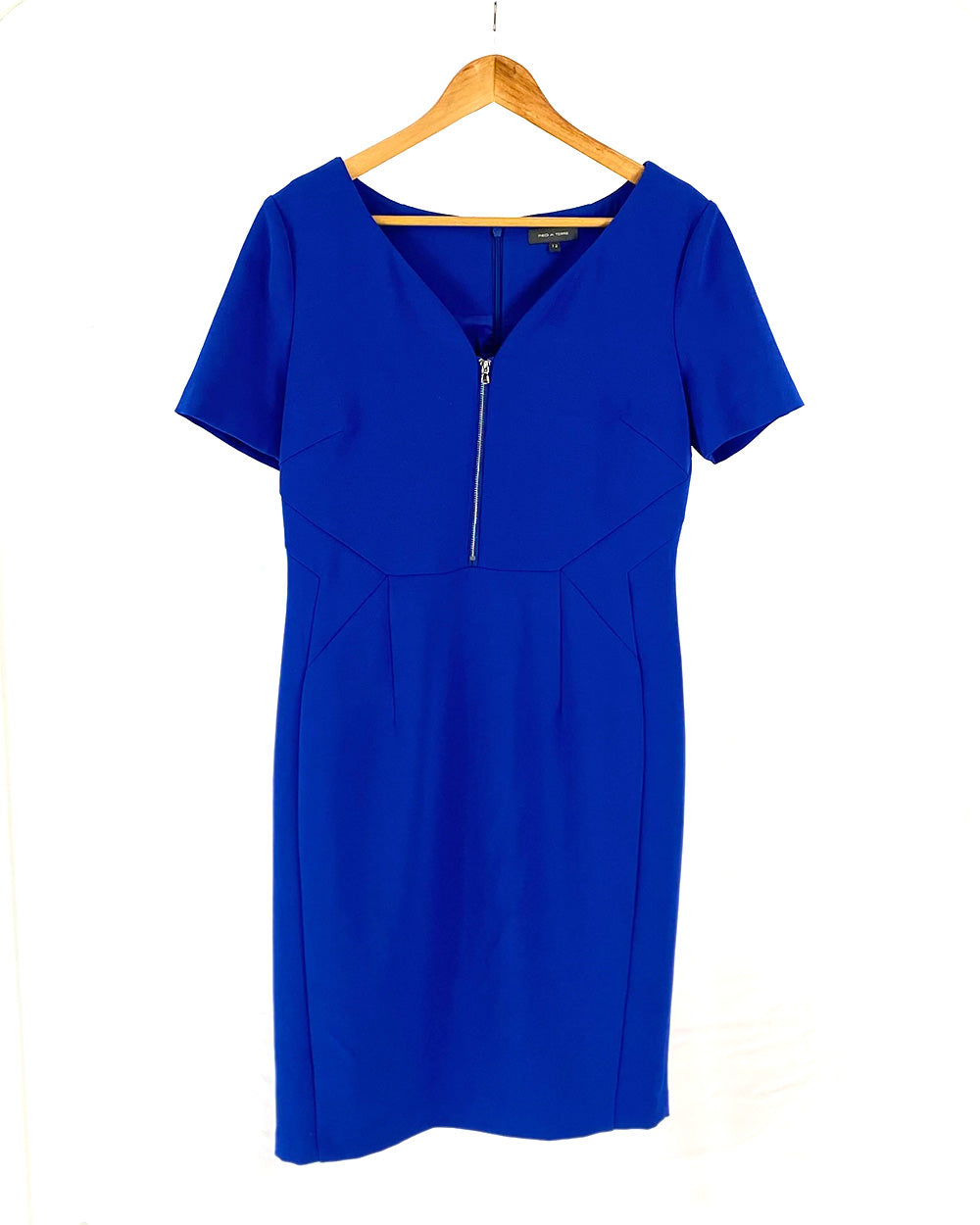 Pied A Terra Blue Short Sleeve Dress UK 12