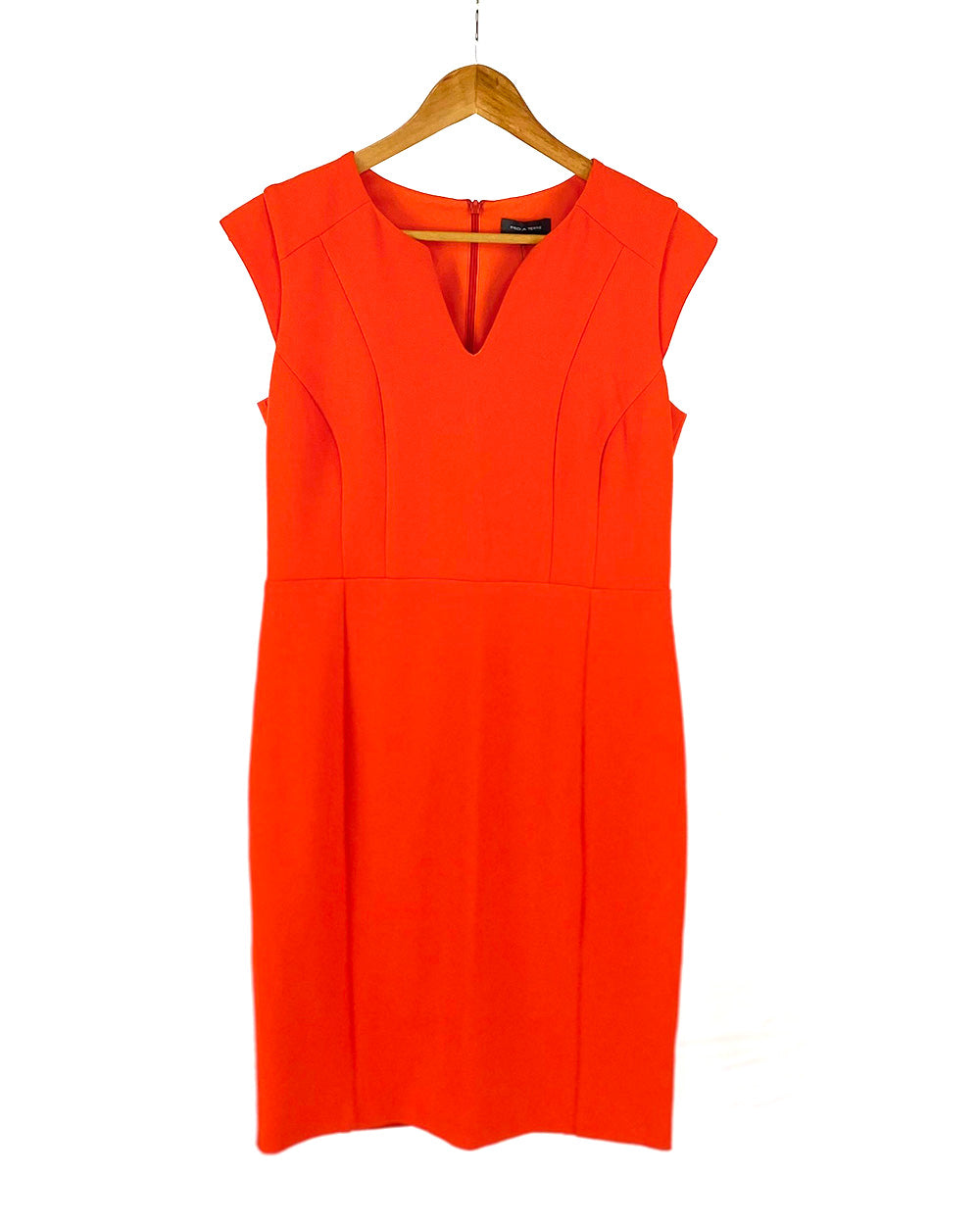 Pied A Terra Orange Fitted Dress UK 12