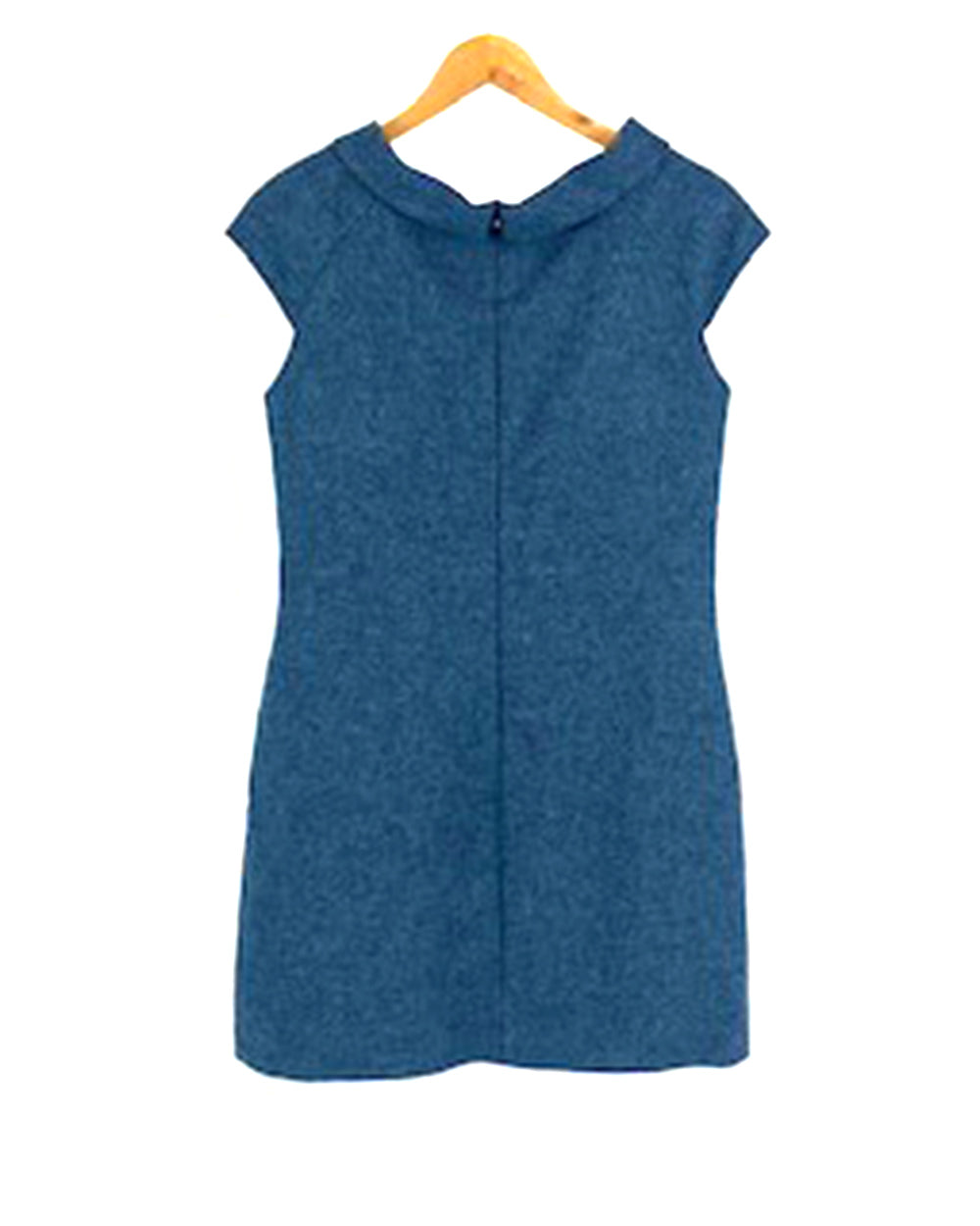 Hobbs Blue Short Sleeve Wool Dress UK 12