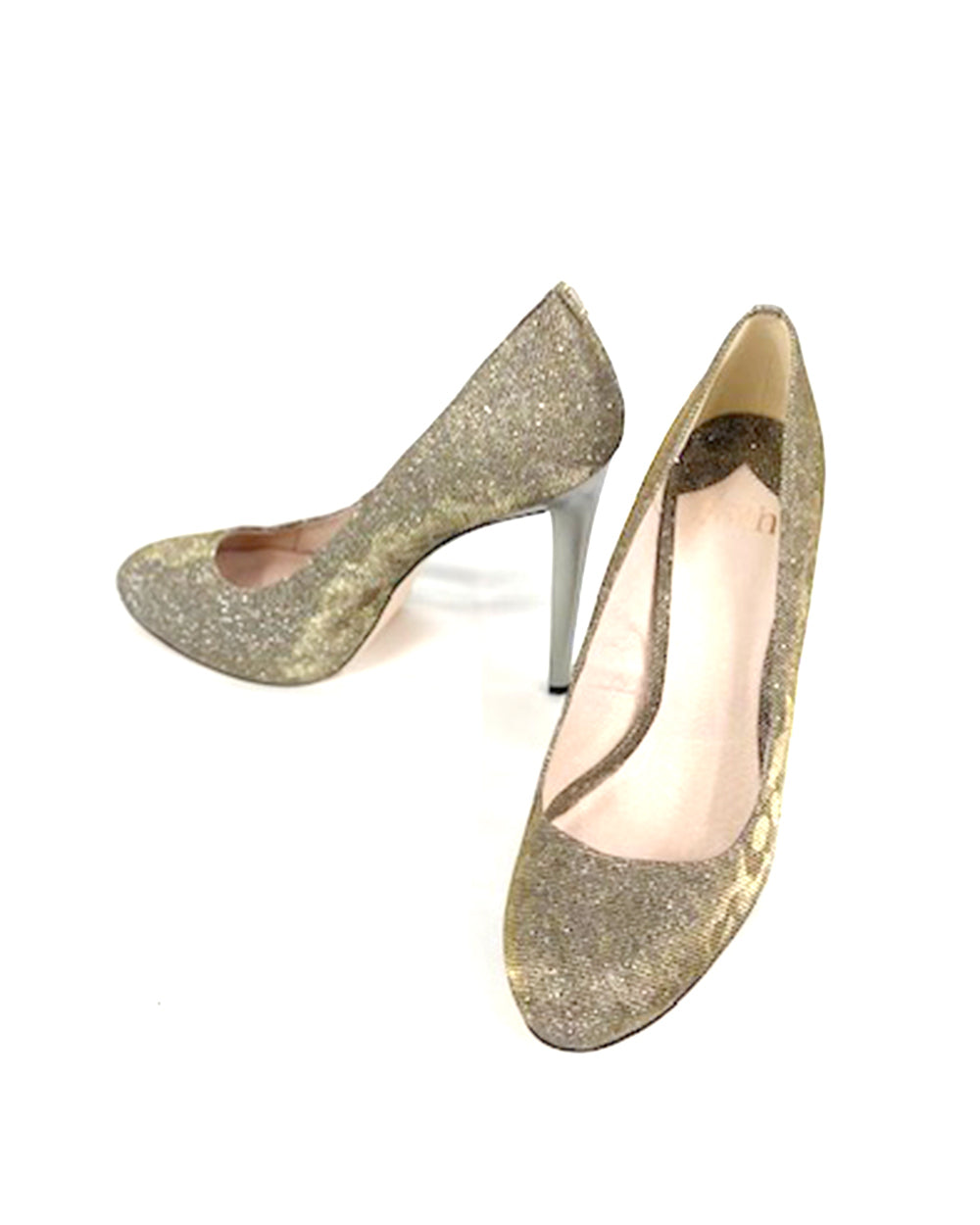 Faith Silver Glitter Shoes UK 8 Sue Ryder