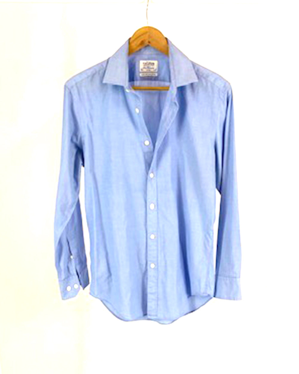 TM Lewin Blue Cotton Shirt Fitted