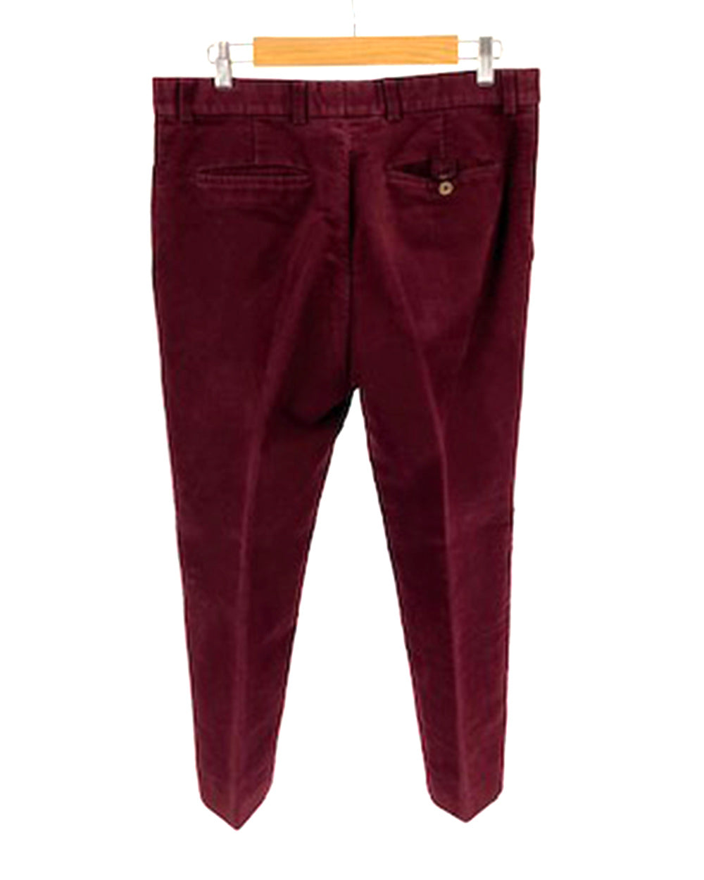 Hoggs of Fife Burgundy Moleskin Trousers W34 L30