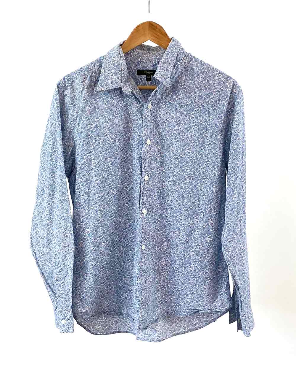 Monsoon Blue Patterned Shirt Medium