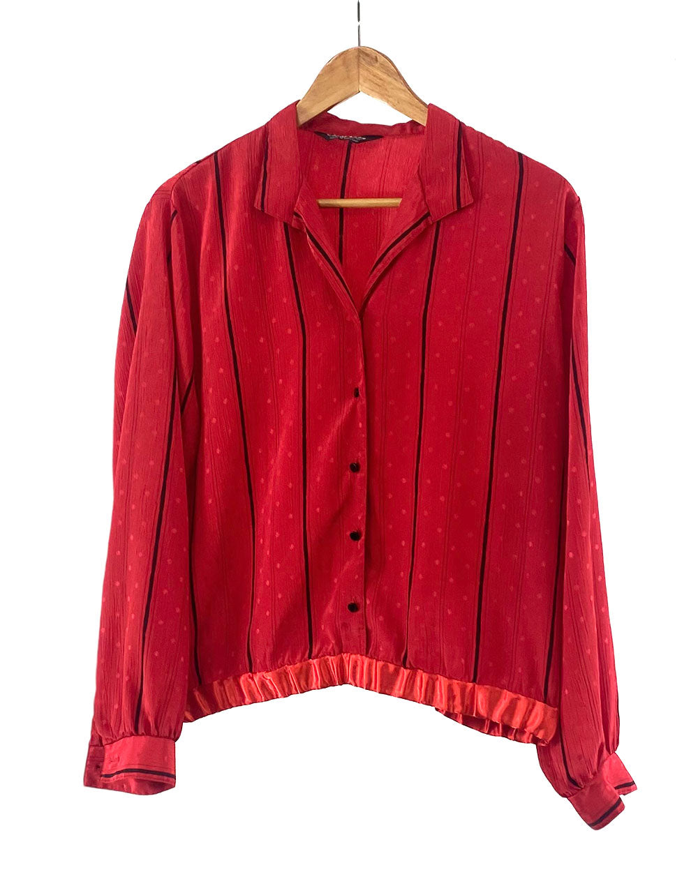 Vintage Elsie Whiteley Red Blouse Size 16