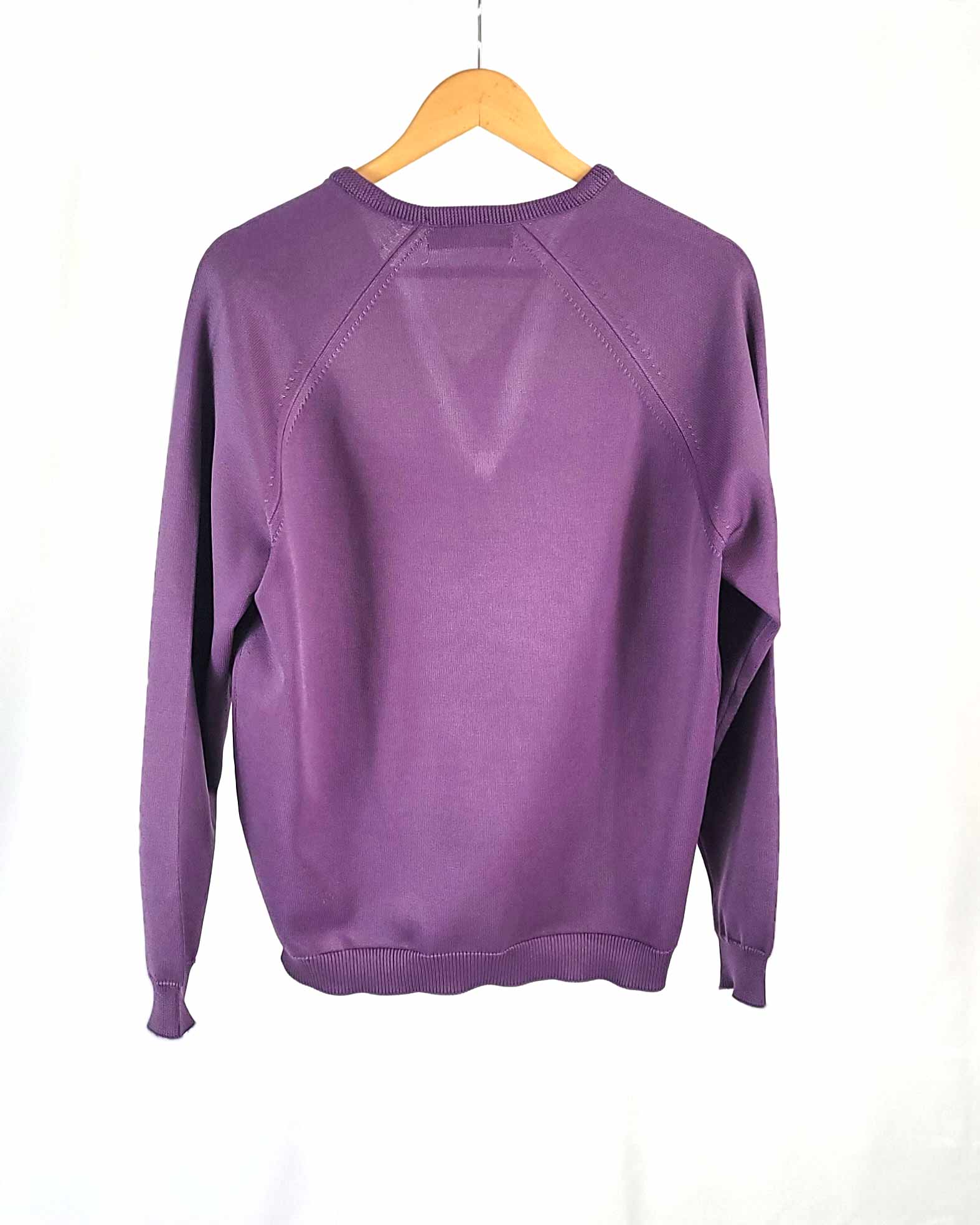 Womens Prova V Neck Jumper Purple