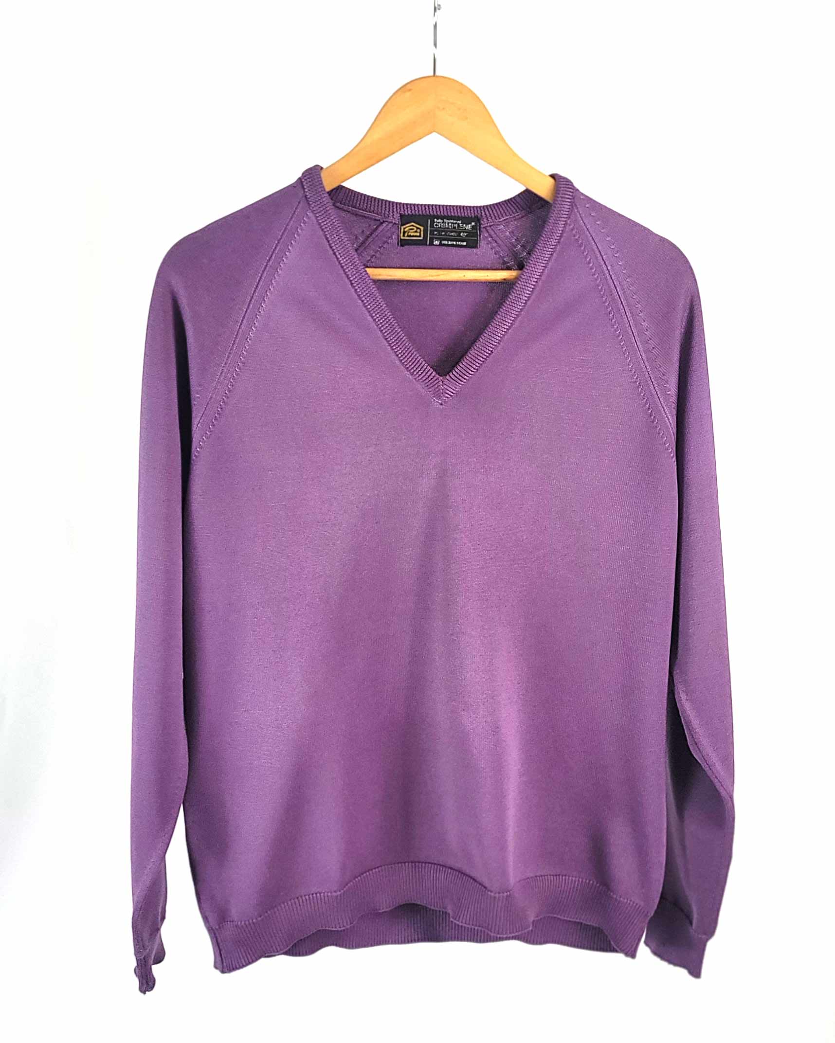 Womens Prova V Neck Jumper Purple