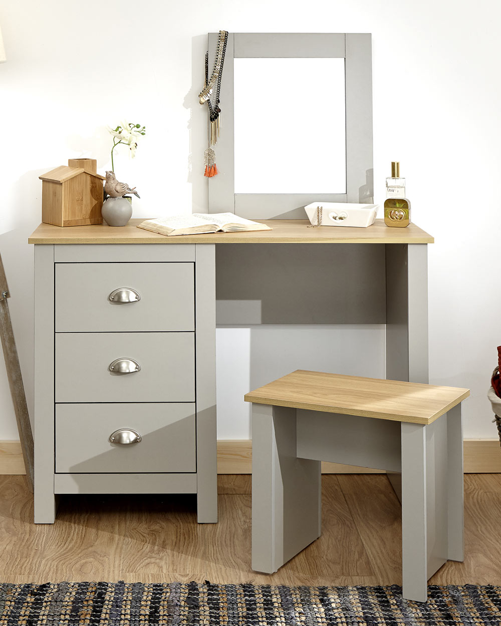  Lancaster Dressing Table Set Grey