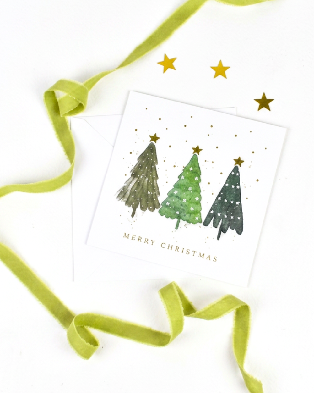 Charity Christmas Cards 10 Pack Three Trees