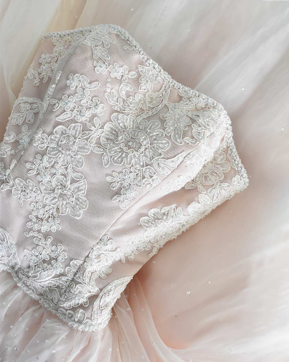 Mori Lee Pale Pink Princess Wedding Dress Size 12