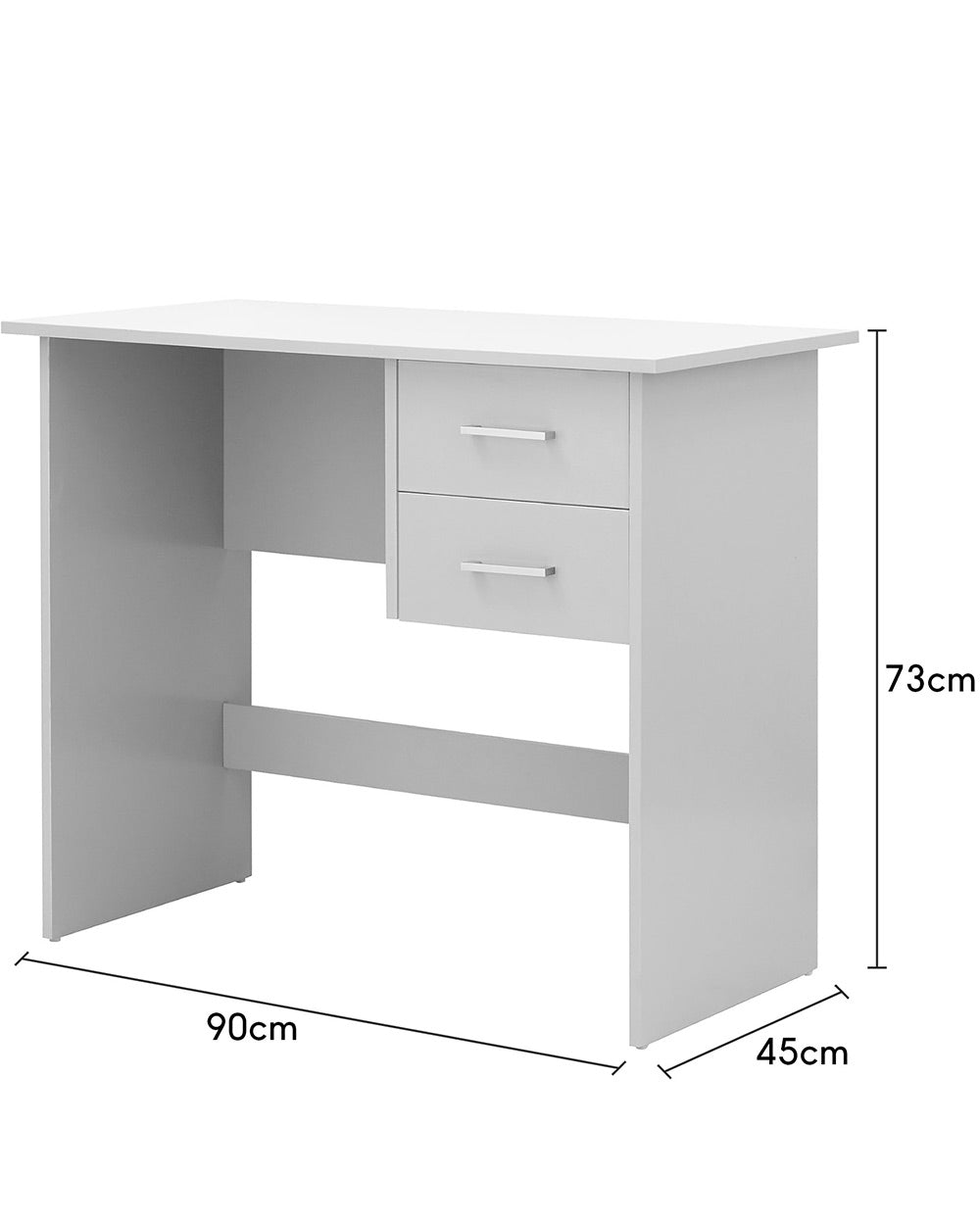 Panama desk in grey measurements