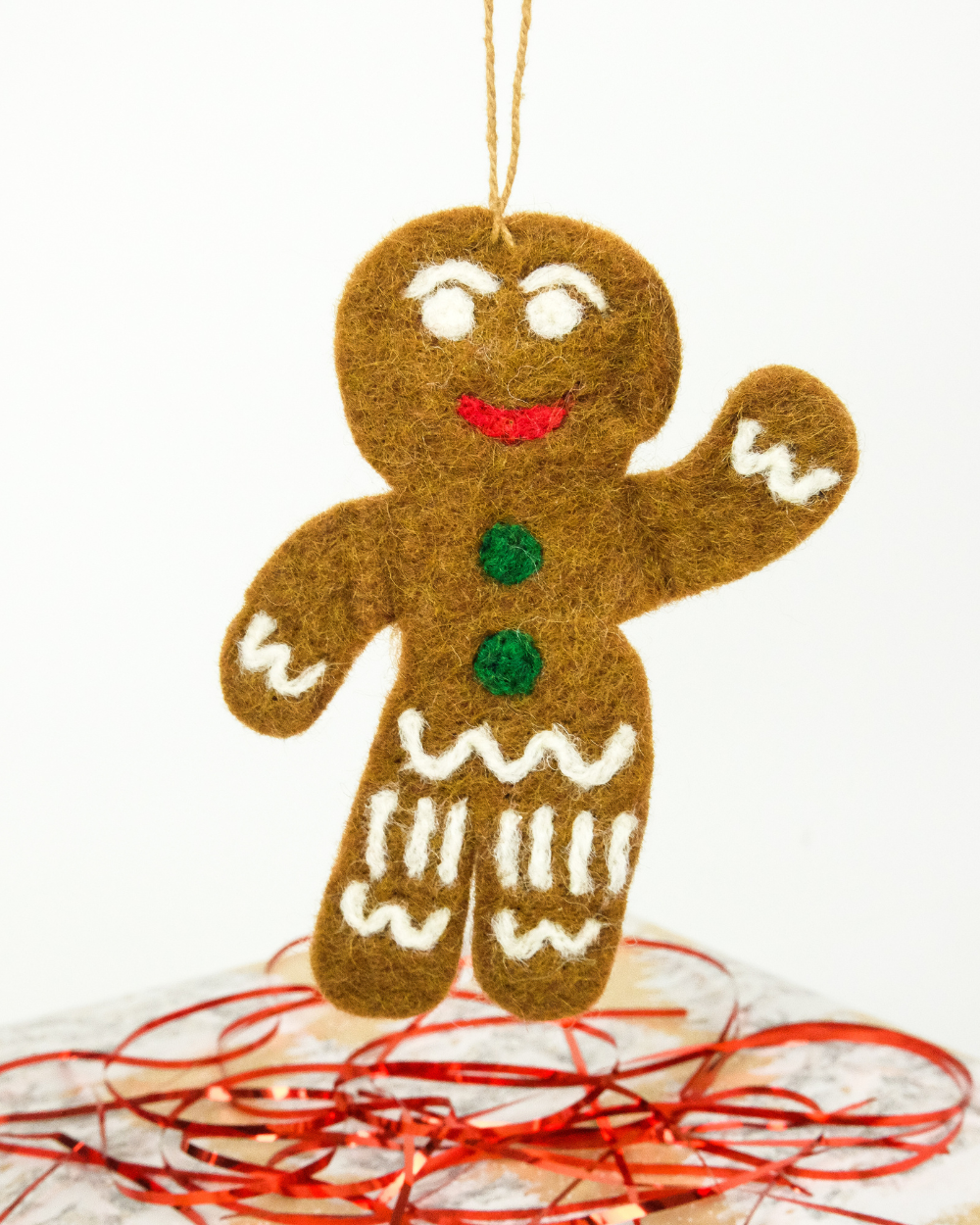 Christmas Tree Decoration Handmade Jolly Gingerbread Man
