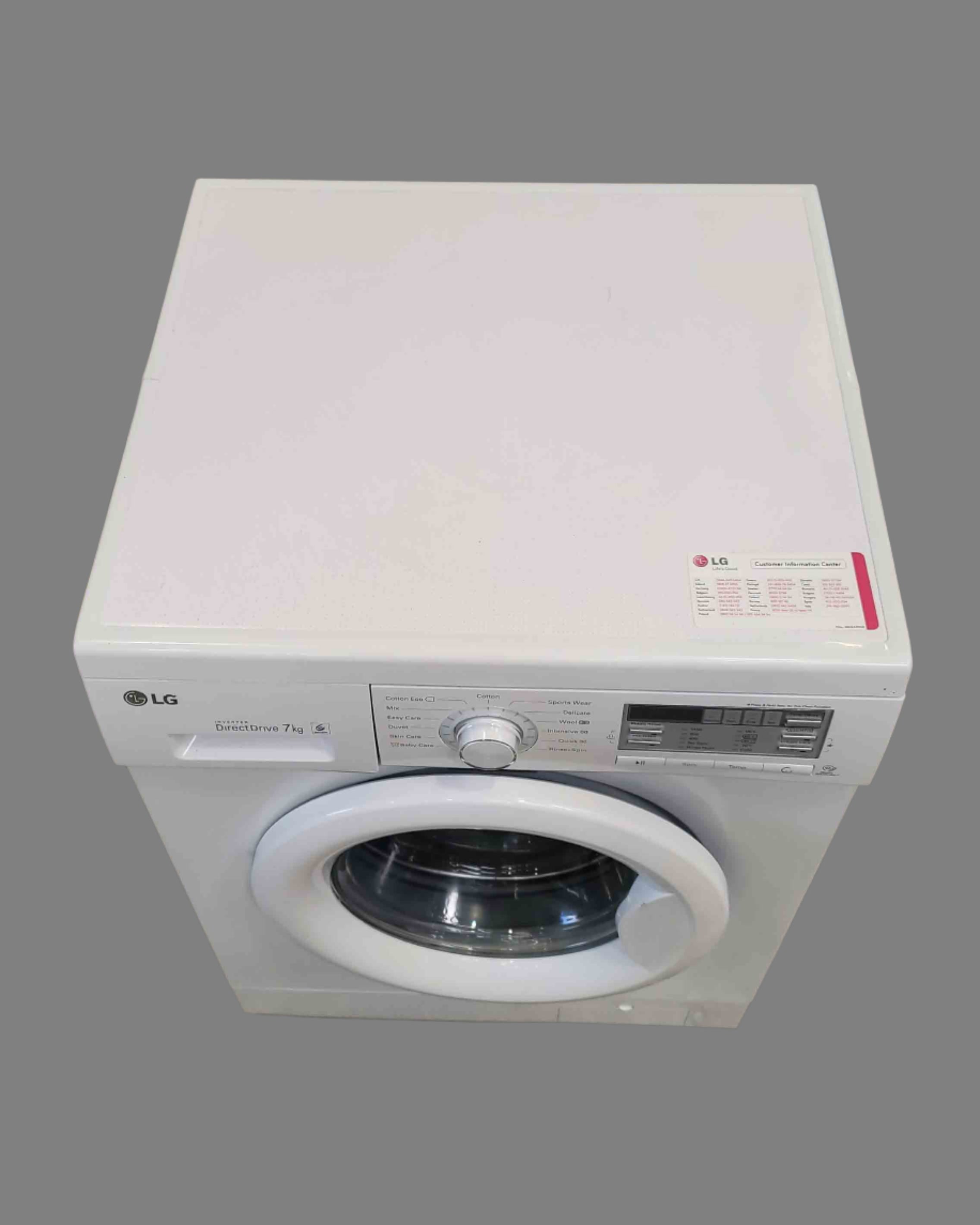 LG Washing Machine F1296TD White 7kg