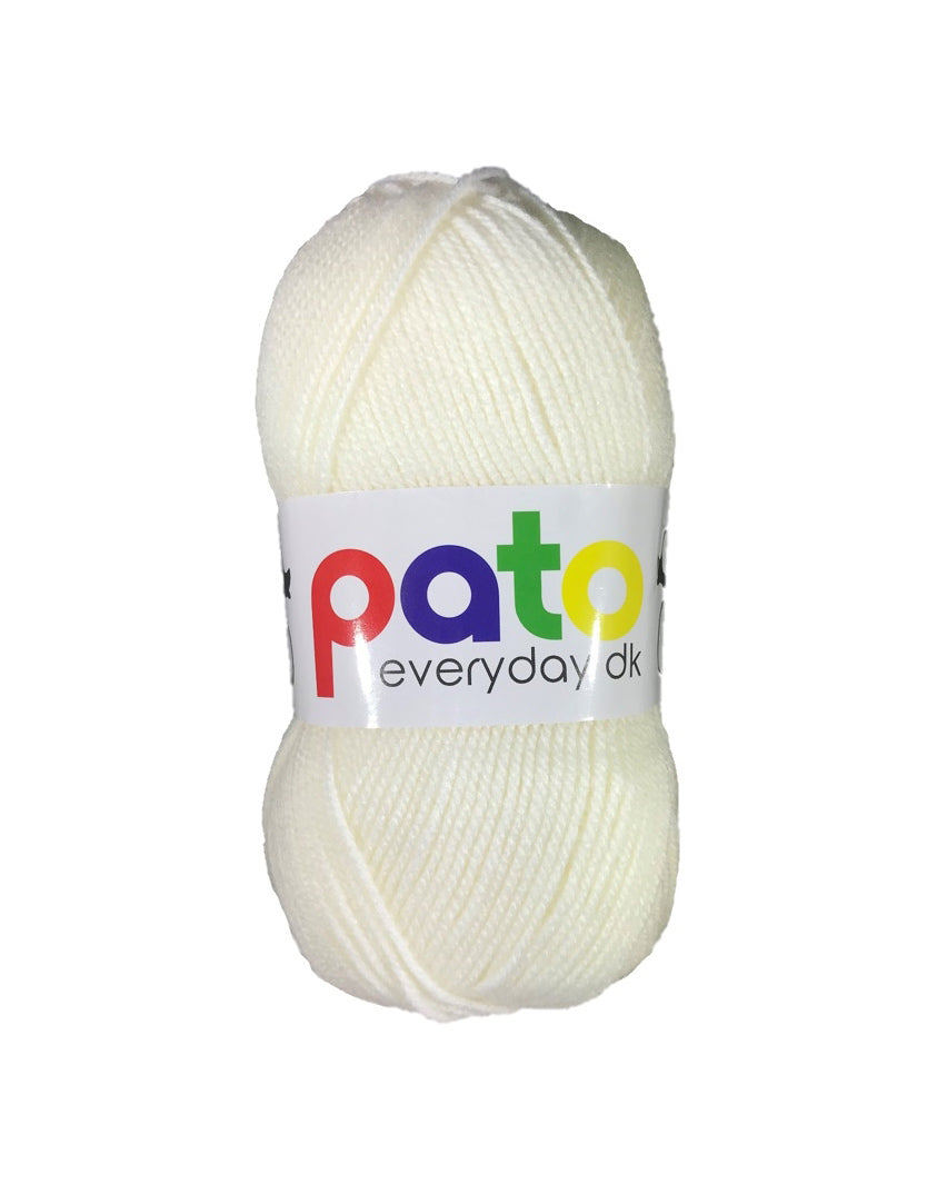 Single Ball Pato Everyday Yarn DK Wool 998 Cream 