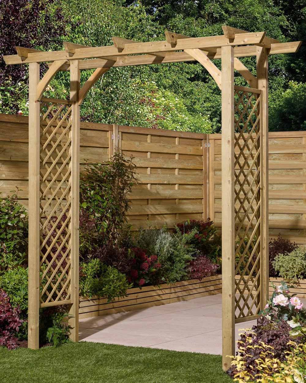 Wide Garden Arch Broadway Pergola Rowlinson