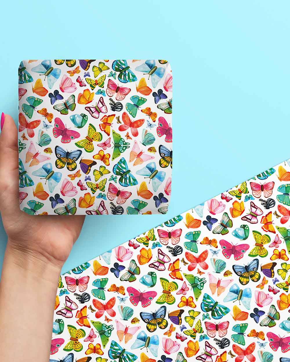 Gift Wrapping Paper Set Butterflies