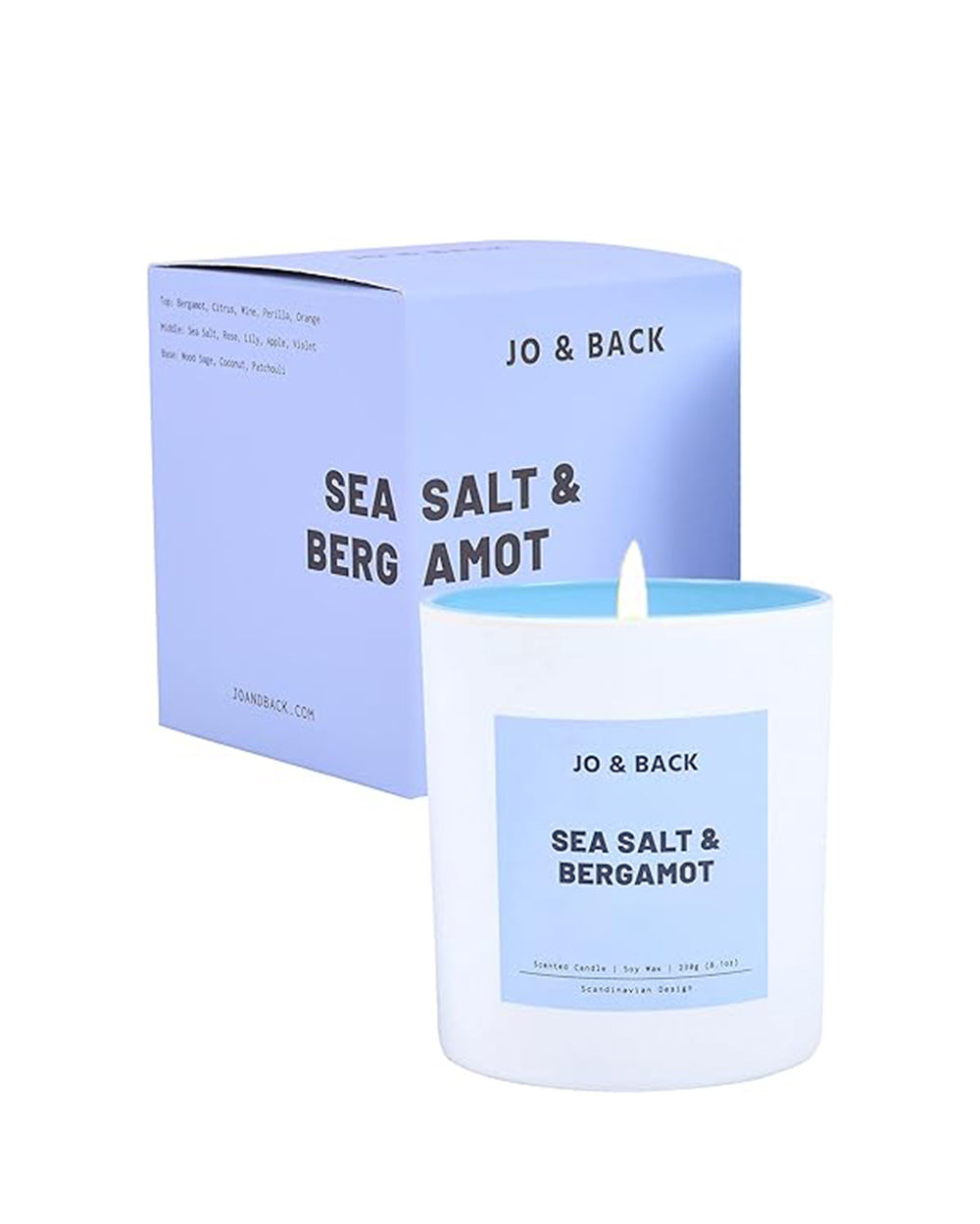 Jo & Back Sea Salt & Bergamot Scented Soy Wax Candle