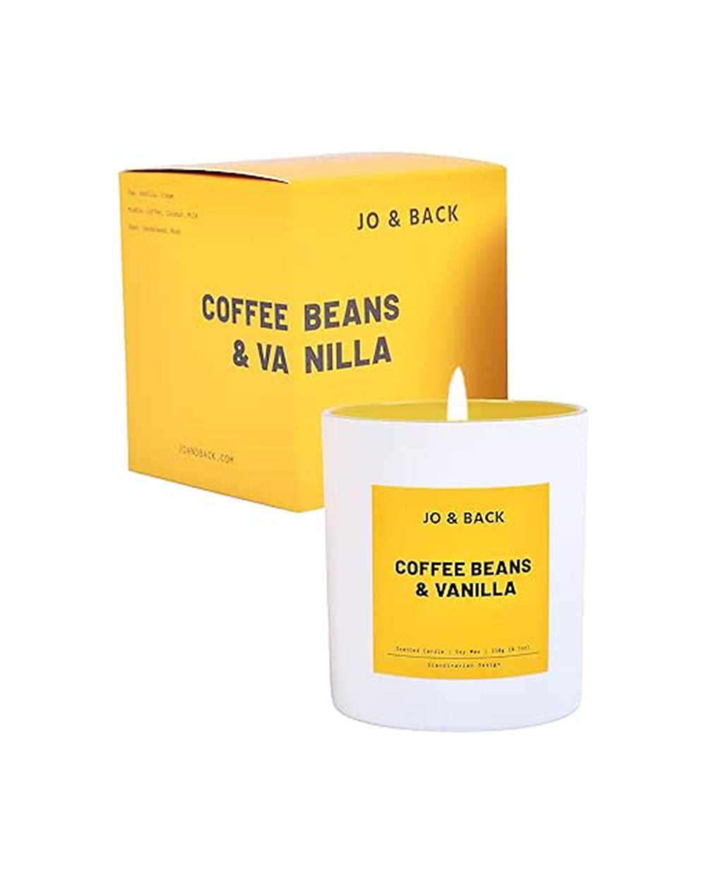 Jo & Back Coffee Bean & Vanilla Scented Soy Wax Candle