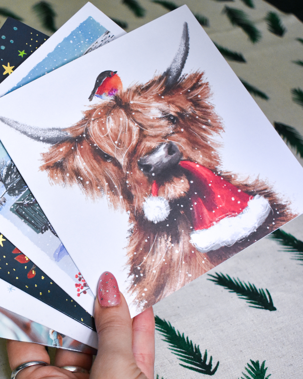 Charity Christmas Cards 10 Pack Highland Cow