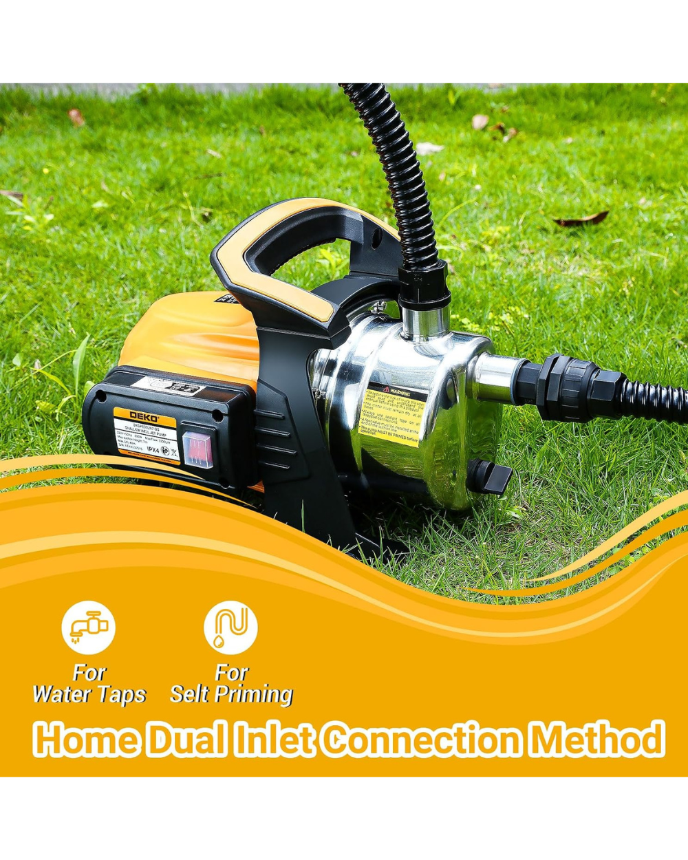 DEKO 800W Portable Shallow Well Jet Pump