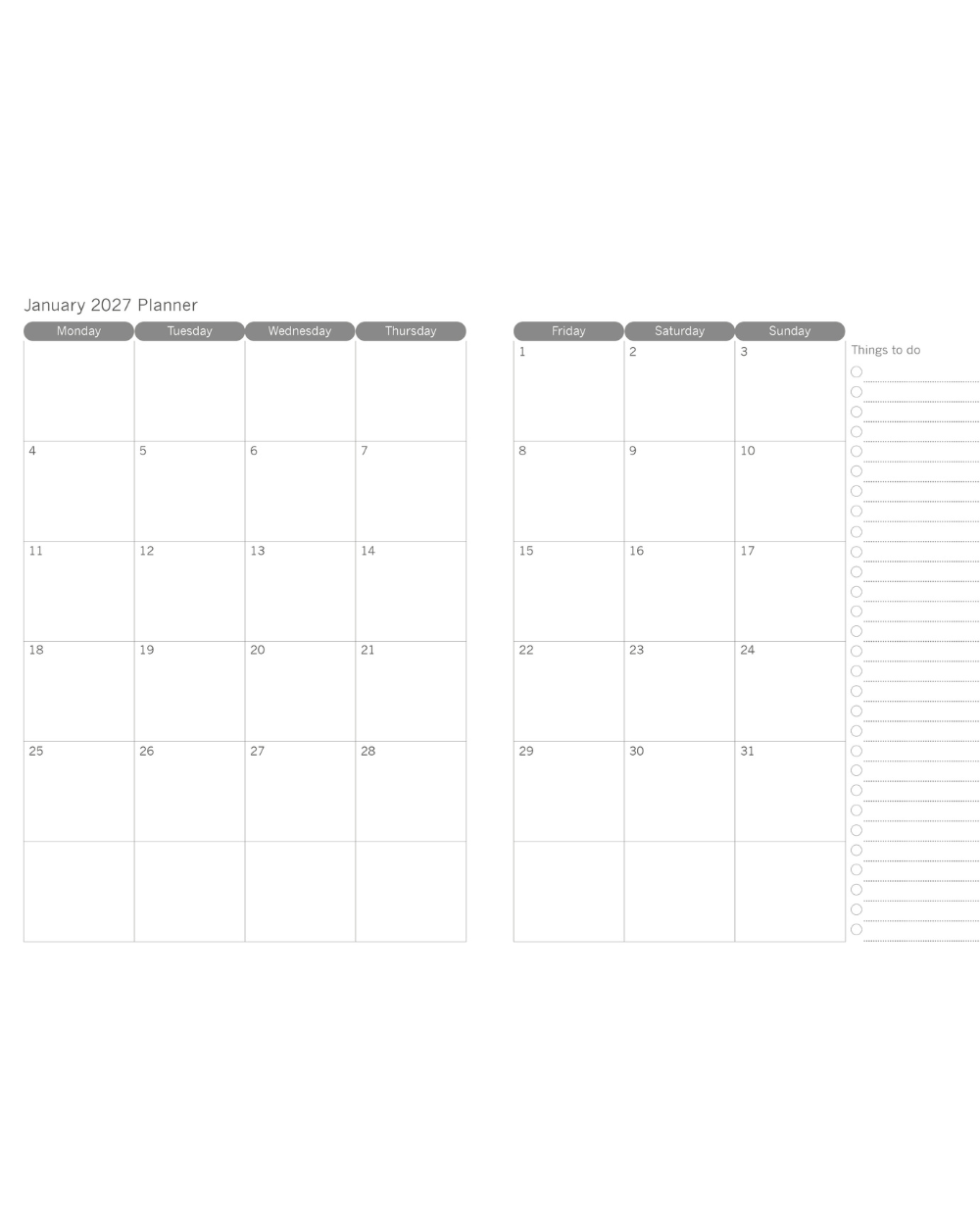 2027 A5 Diary Week To View Elegance
