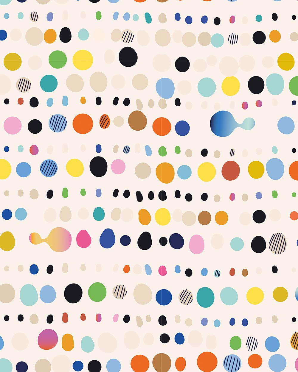 Gift Wrapping Paper Set Colourful Dots