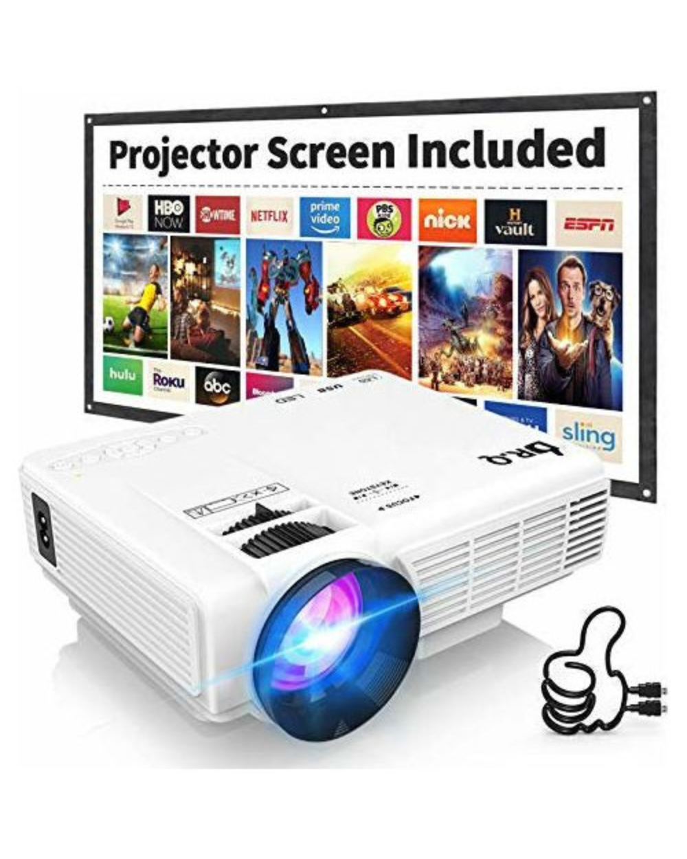 Dr.Q HI-04 Mini Projector 1080p Supported