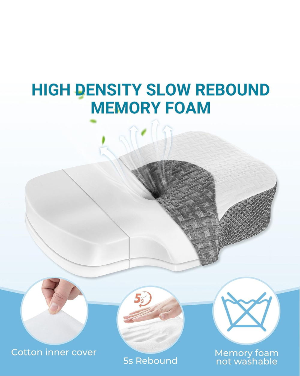 Elviros Cervical Memory Foam Neck Pillow