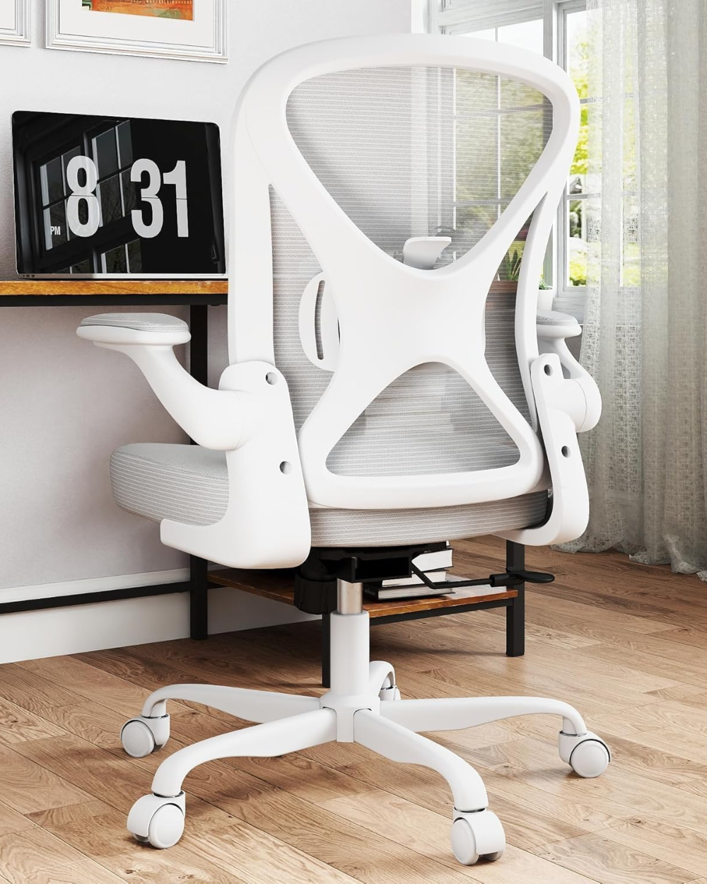 Ergonomic Mesh Office Chair Adjustable Lumbar Support Grey