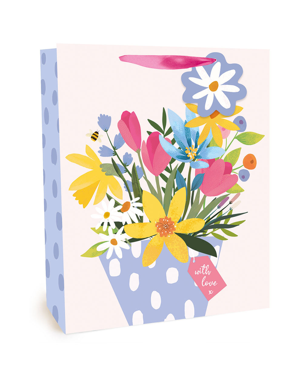 Floral Gift Bag With Love, Medium