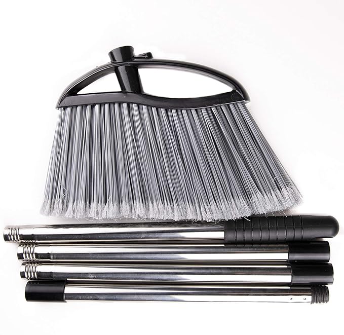 Long Handle 150cm Heavy-Duty Metal Broom Black