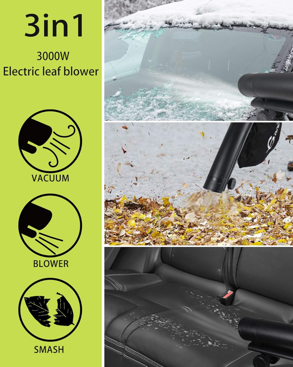 GRANDMA SHARK 3000W 3 in 1 Leaf Blower