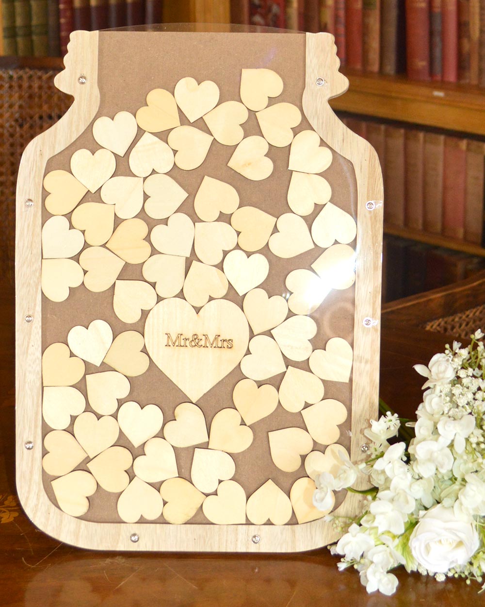Wedding Guest Book Heart Jar Puzzle