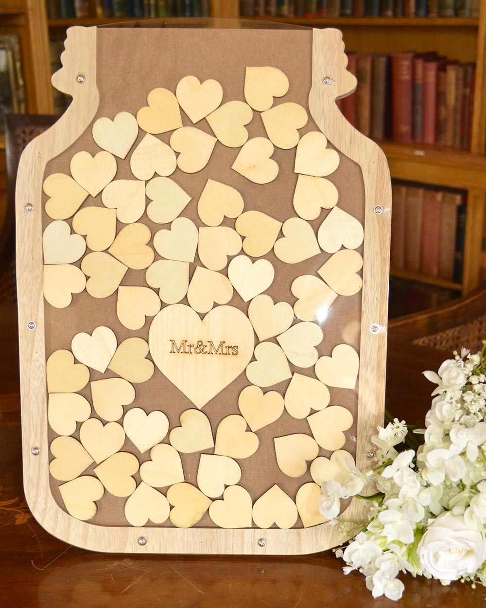 Wedding Guest Book Heart Jar Puzzle