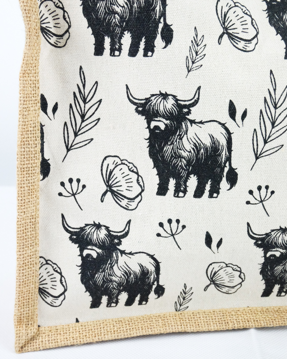 Highland Cow Jute Shopping Bag For Life 100% Biodegradable