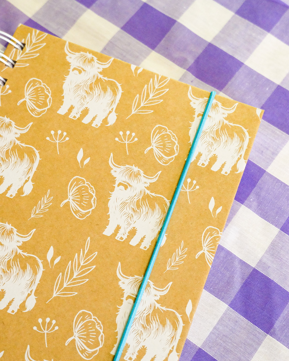 A5 Wiro Highland Cow Notebook