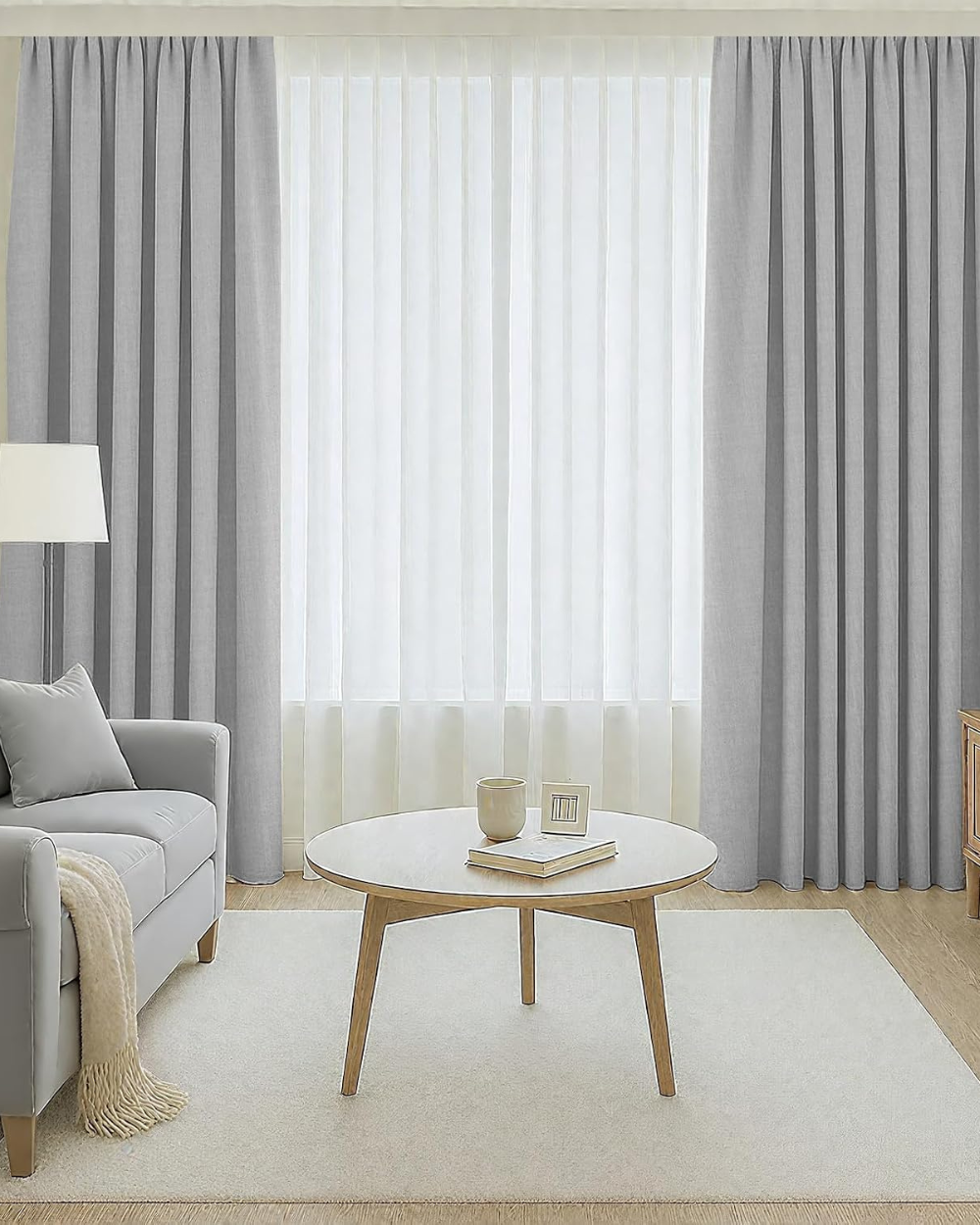 Hugmoom Blackout Curtains 2 Panels Anthracite Grey