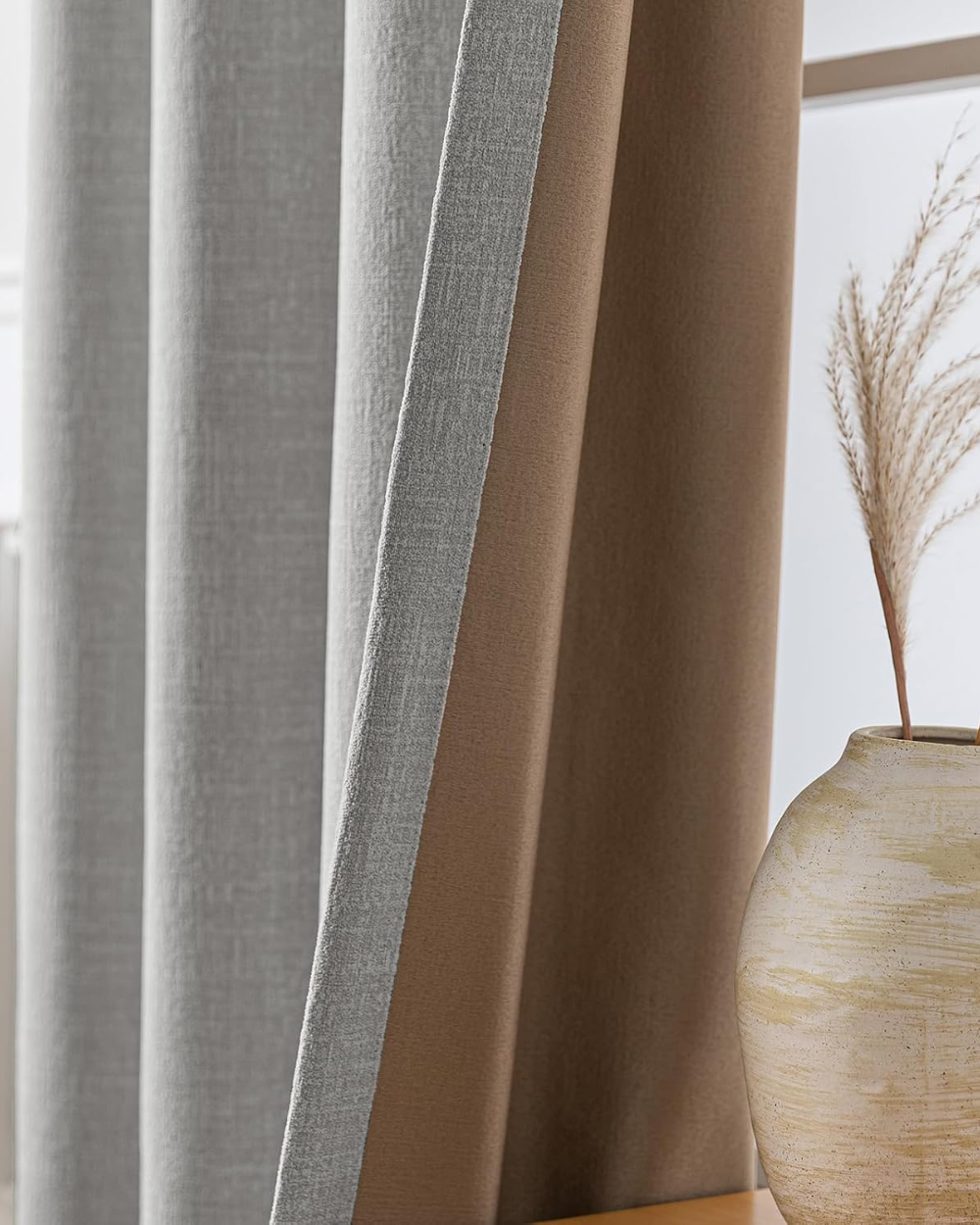 Hugmoom Blackout Curtains 2 Panels Anthracite Grey