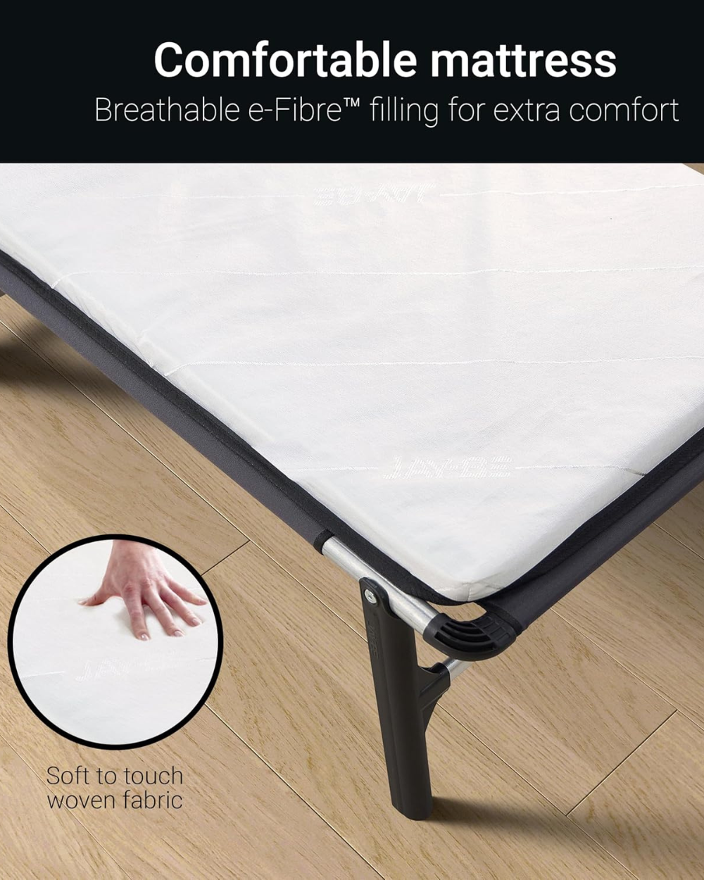JAY-BE CE70 Compact Folding Bed with Comfort Mattress Single