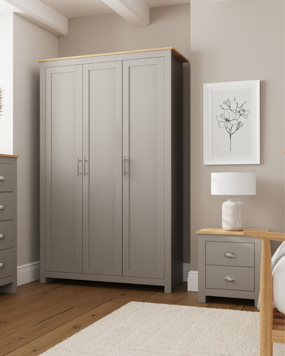Lancaster 4-Piece Bedroom Set, Grey