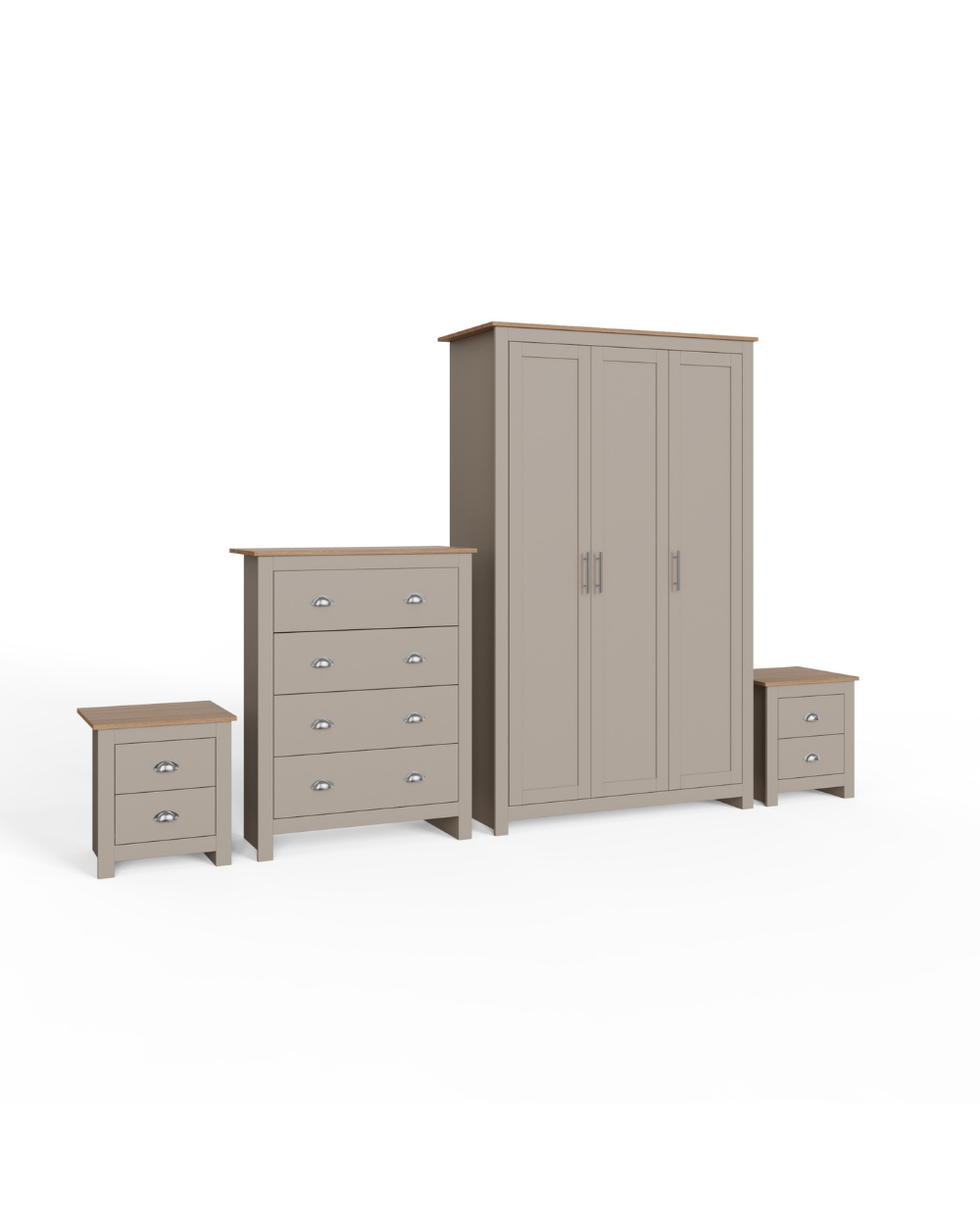 Lancaster 4-Piece Bedroom Set, Grey