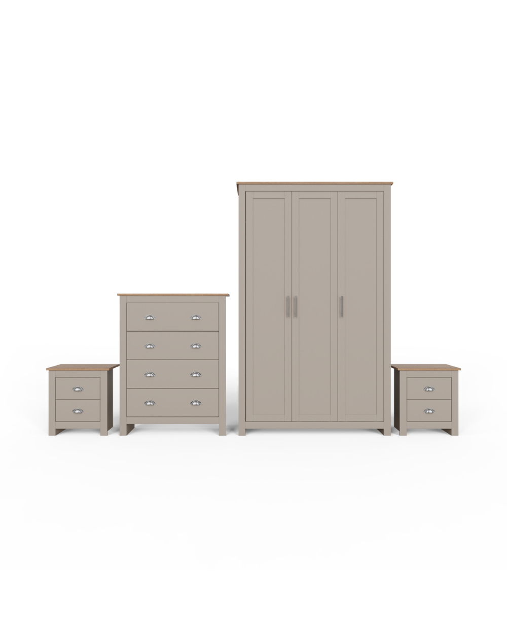 Lancaster 4-Piece Bedroom Set, Grey