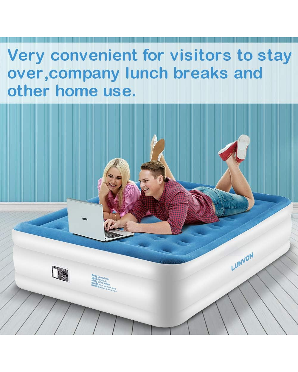 Lunvon Air Bed Inflatable King Size Air Mattress