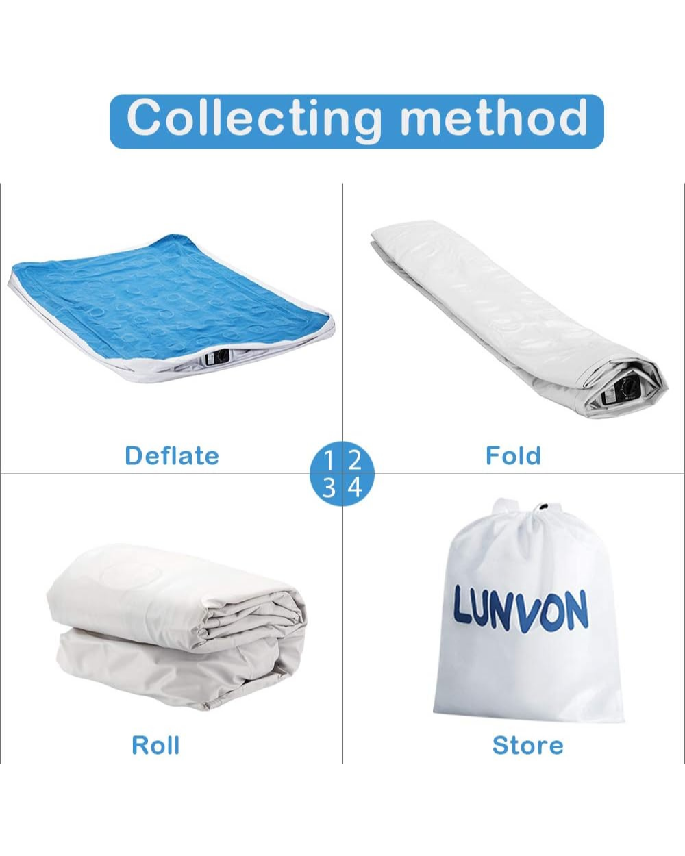 Lunvon Air Bed Inflatable King Size Air Mattress
